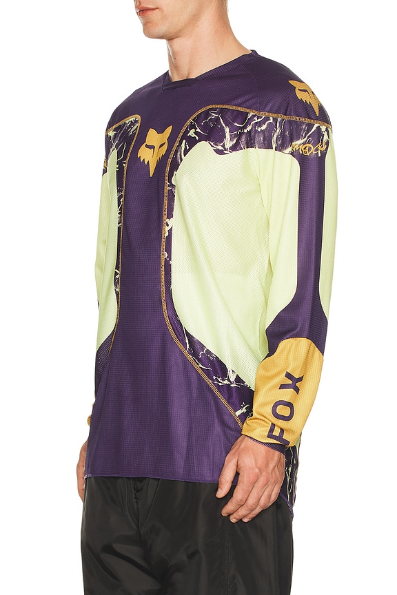 view 2 of 5 180 Image Print Jersey in Purple & Yellow