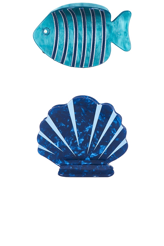 view 2 of 3 Amalfi Claw Clip Set in Multi