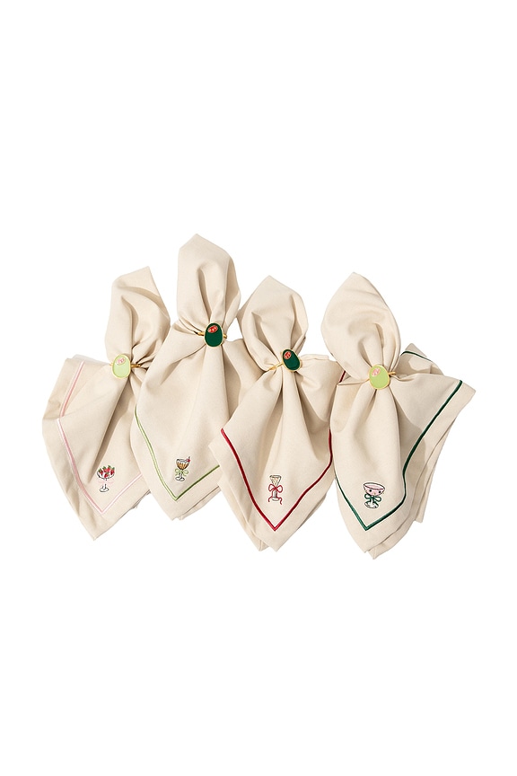 view 2 of 5 Olive You Napkin Rings Set Of 4 in 