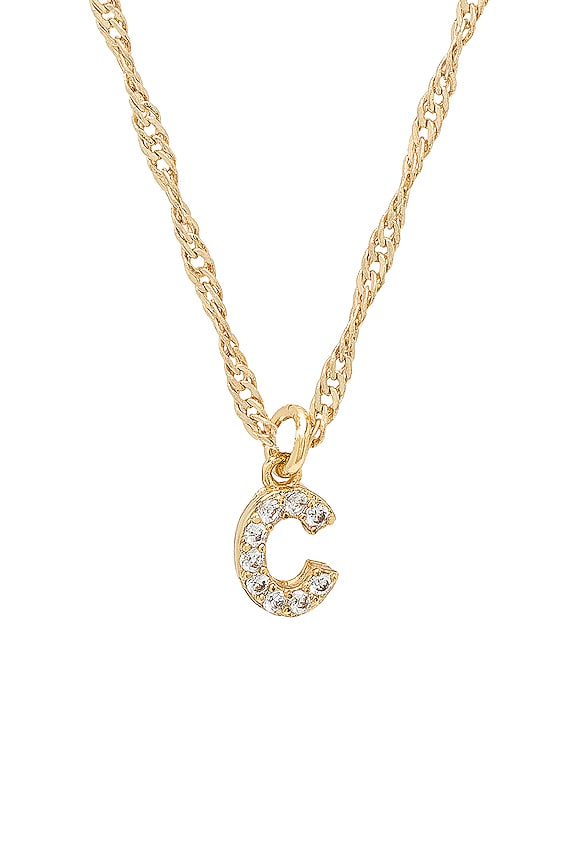view 2 of 2 C Initial Necklace in Gold