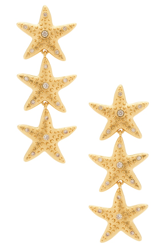 view 1 of 2 Sea Star Earrings in Gold
