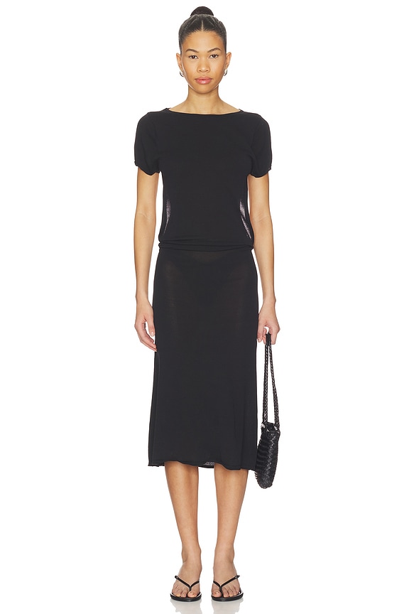 view 2 of 3 X JENNIE Rosalie Knit Midi Dress in Black