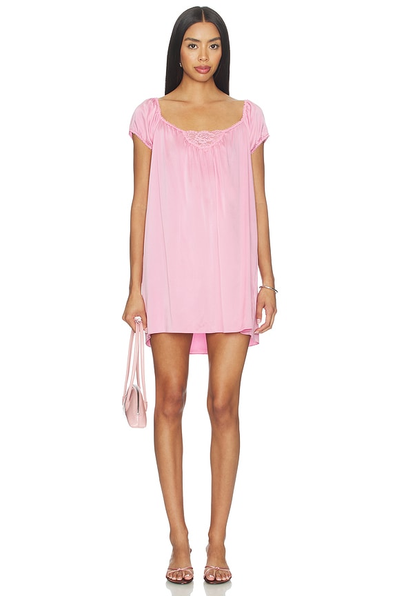 view 1 of 3 Bo Silk Mini Dress in Sunset Pink
