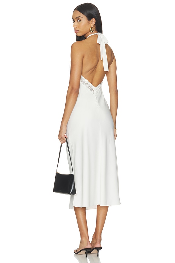 view 1 of 3 Darcy Satin Midi Dress in Sleepy Angel