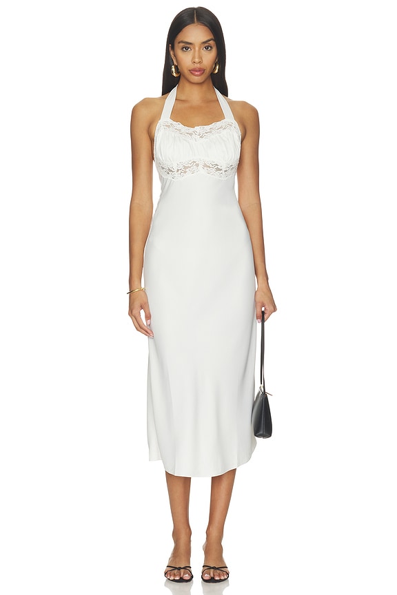 view 2 of 3 Darcy Satin Midi Dress in Sleepy Angel