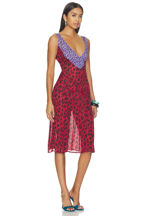 view 2 of 4 X Devon Lee Carlson Stevie Chiffon Midi Dress in Shopoholic