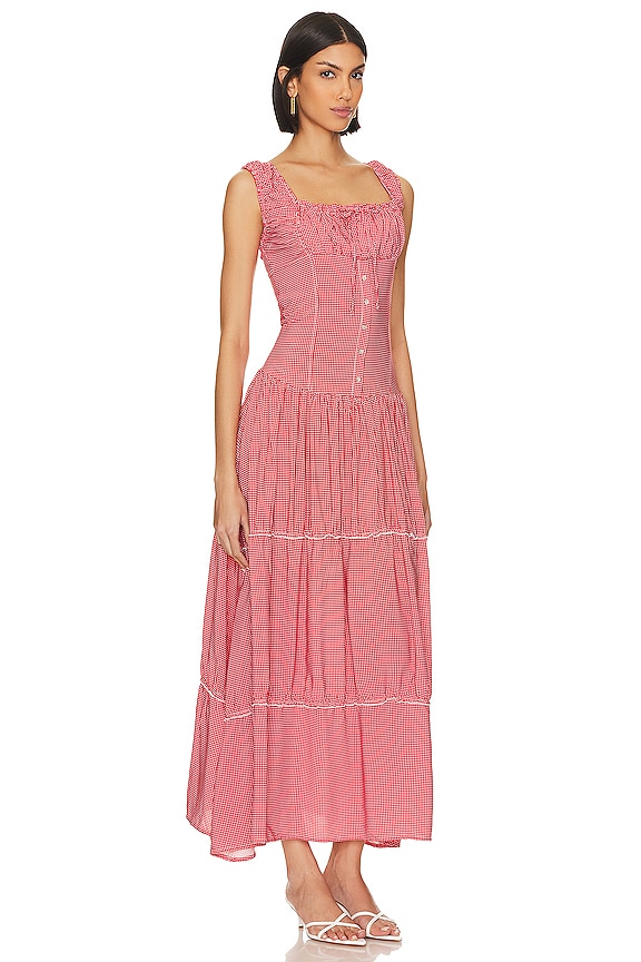 view 2 of 4 Christabelle Maxi Dress in Ladybug Gingham