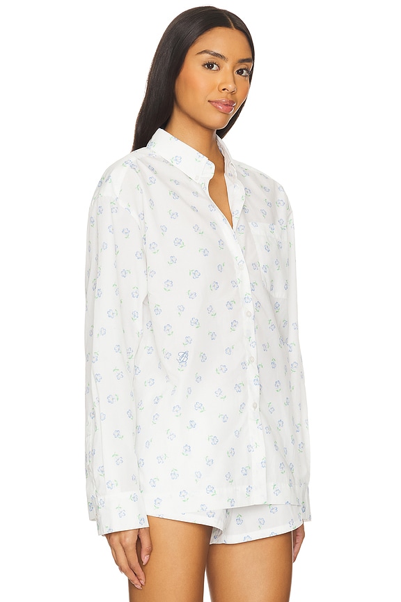 view 2 of 5 Ralph Polin Sleep Shirt in Periwinkle Print