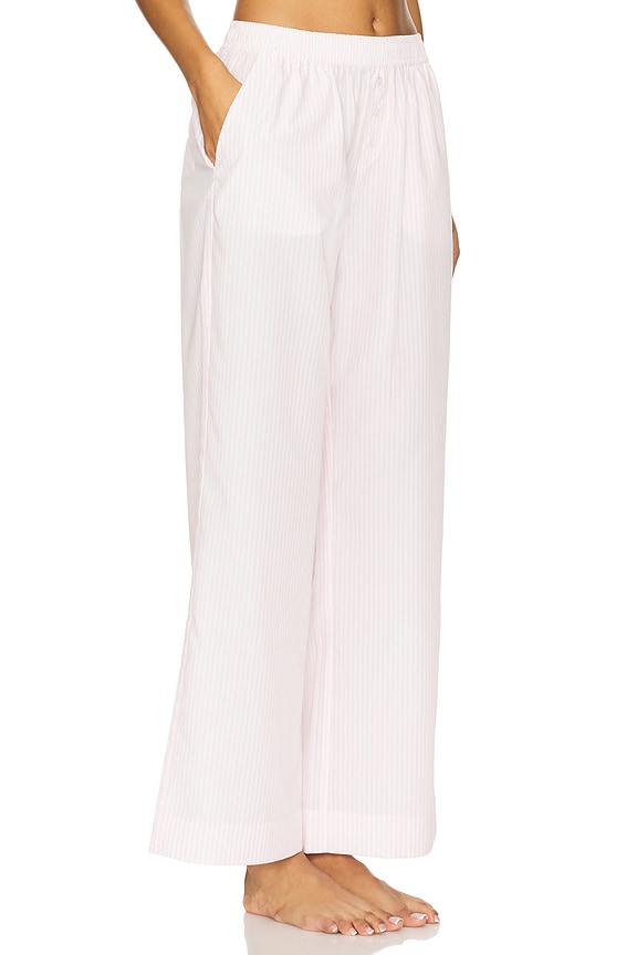 view 2 of 4 Easy Poplin Sleep Pants in Pink Stripe