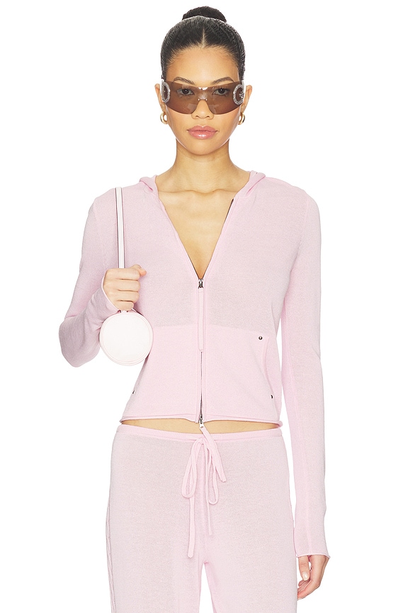 view 1 of 4 Atlas Knit Hoodie in Strawberries & Cream