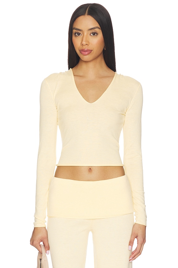 view 1 of 4 SWEAT À CAPUCHE SLOANE KNIT in Buttercream