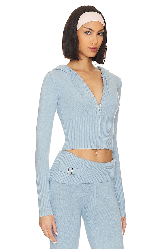 view 2 of 4 SUDADERA CON CAPUCHA TEJIDA CON NUBES AIMEE in Cornflower