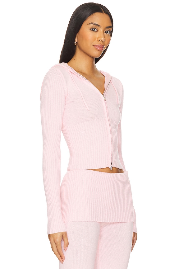 view 2 of 5 Heritage Cloud Knit Hoodie in Cozy Pink