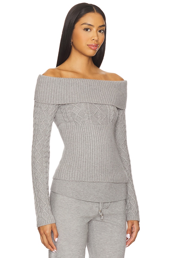 view 2 of 4 JERSEY JAZZ CABLE KNIT in Cloud Cover