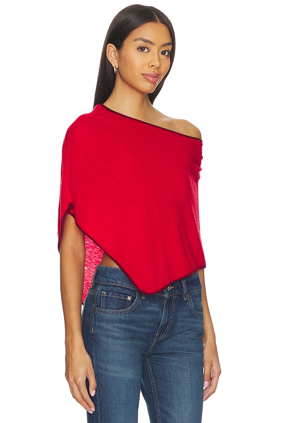 view 2 of 5 Scout Knit Poncho in Ember in Mulberry