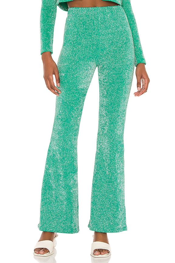view 1 of 5 Johnson Terry Lurex Pant in Mistletoe Green