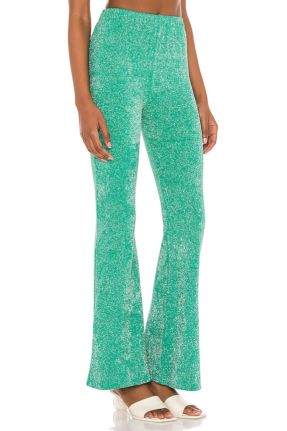 view 2 of 5 Johnson Terry Lurex Pant in Mistletoe Green