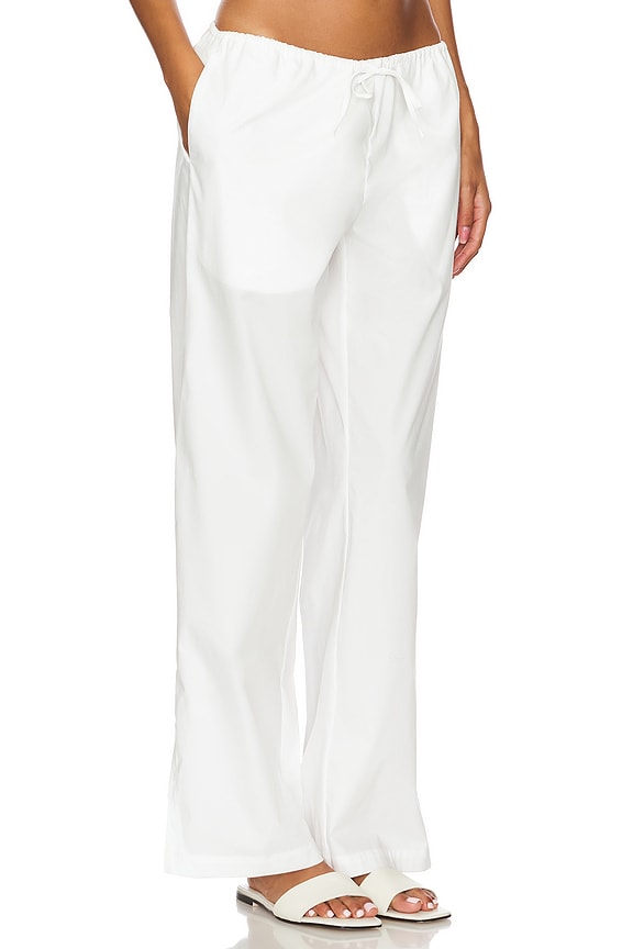 view 2 of 6 Daisy Poplin Pant in White