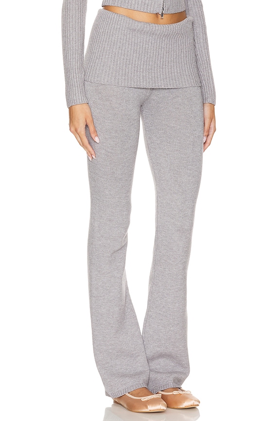 view 2 of 6 PANTALONES DE PUNTO CON DETALLE DE PLIEGUE in Rain Cloud