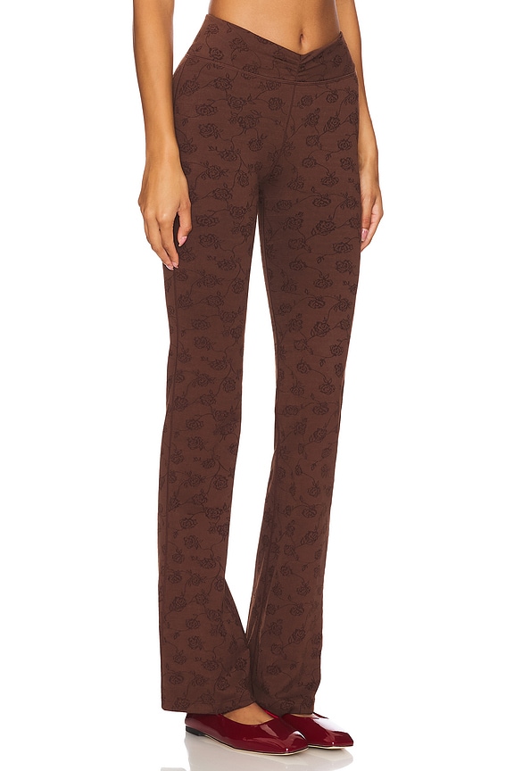 view 2 of 6 Clementine Shine Jacquard Legging in Chestnut