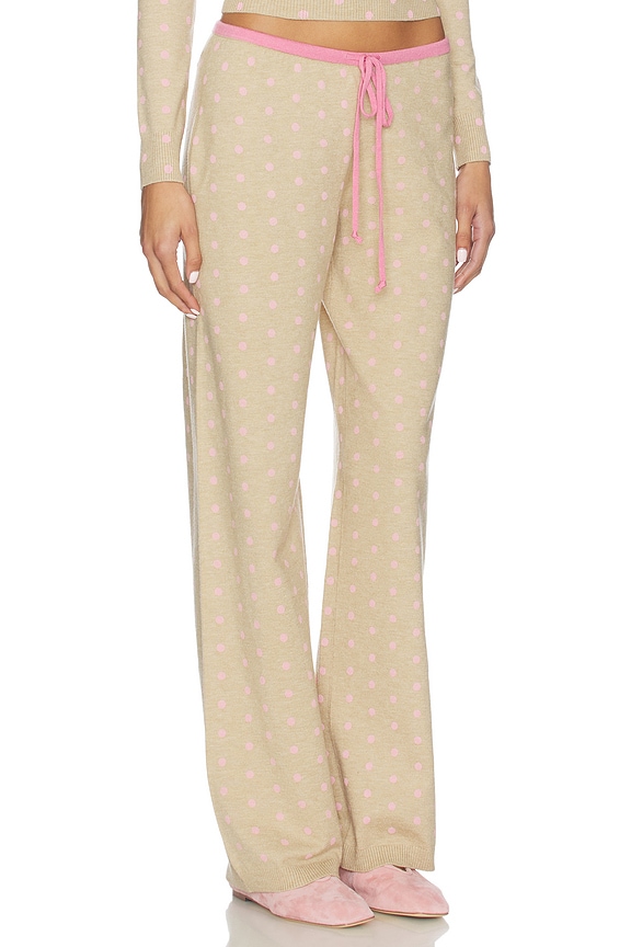 view 2 of 6 Mellow Cloud Knit Pant in Pink Ornaments