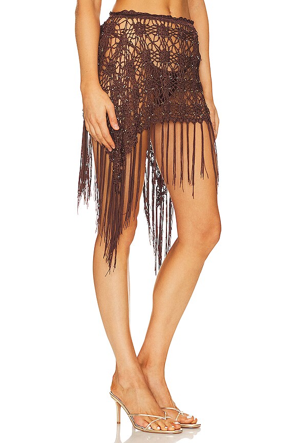 view 2 of 5 MINI-JUPE EN CROCHET HENDRIX in Bourbon