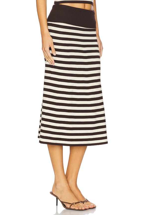 view 2 of 6 X Bella Hadid Tucker Midi Skirt in Cowboy Stripe