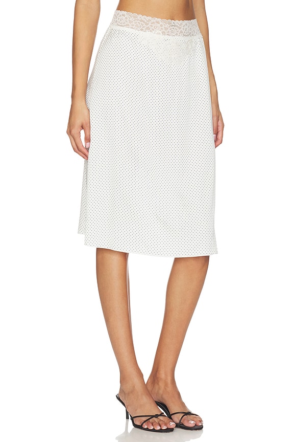 view 2 of 6 Laura Silk Midi Skirt in French Pearl