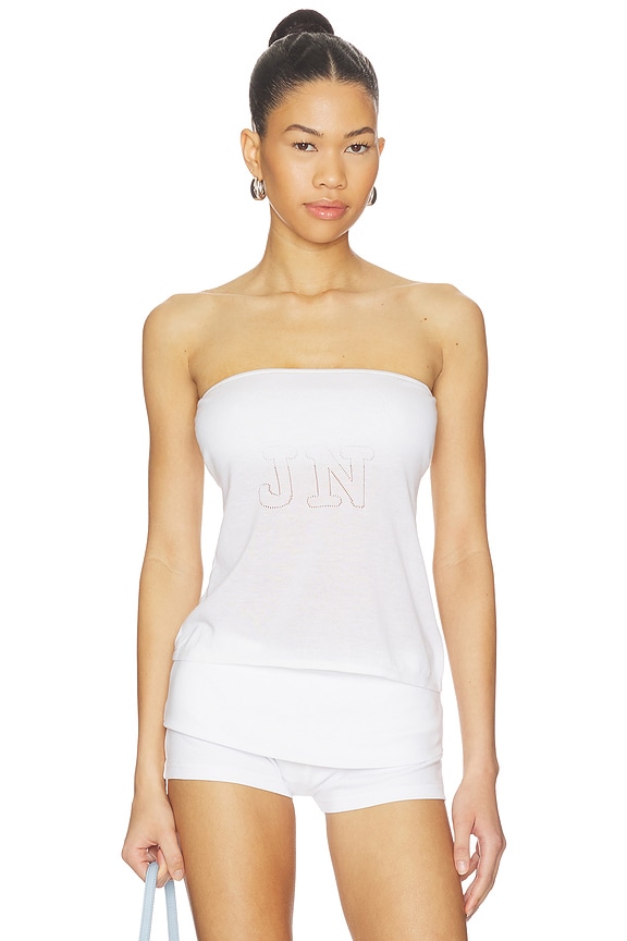 view 2 of 6 X JENNIE Margot Knit Tube Top in Optic White
