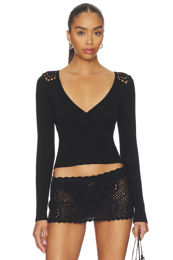 view 1 of 4 MANGA ARLO CLOUD KNIT LONG SHIRT in Black
