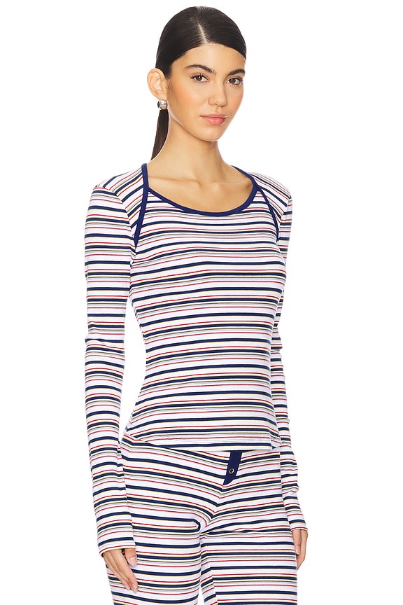 view 2 of 5 Blair Rib Shirt in Love Stripe