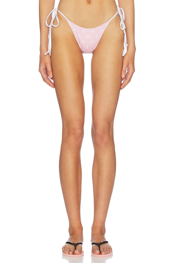 view 1 of 5 BAS DE MAILLOT DE BAIN RÉVERSIBLE AVEC LIEN À NOUER CÔTÉS in Sprinkles