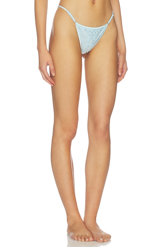 view 2 of 6 X Devon Lee Carlson Luna Sequin Bikini Bottom in Blue Bloom