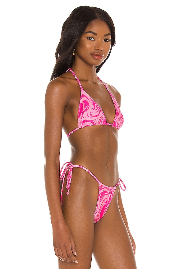 view 2 of 4 Tia Satin Bikini Top in Candyland