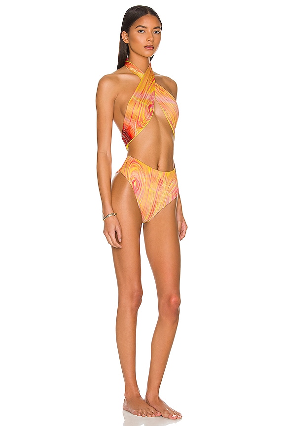 view 2 of 3 MAILLOT DE BAIN 1 PIÈCE DOROTHY in Motion Plisse Artwork