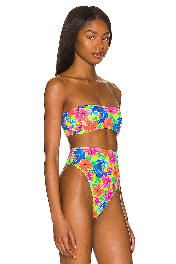 view 2 of 4 Jean Bandeau Bikini Top in Neon Surfer