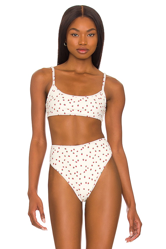 view 1 of 5 x GIGI HADID Dallas Bikini Top in Strawberry Cream