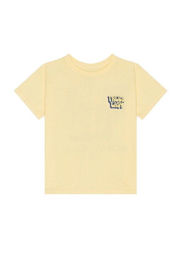view 2 of 2 Lazy Days Kids Short Sleeve Tee in Pale Yellow
