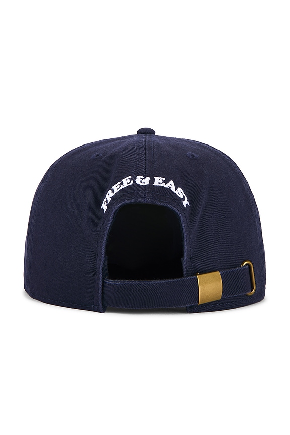 view 2 of 3 Relax 5 Panel Strapback Hat in Navy