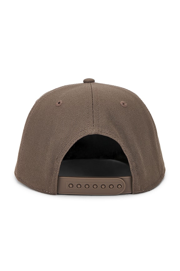 view 2 of 3 Bent Palm 5 Panel Strapback Hat in Brown