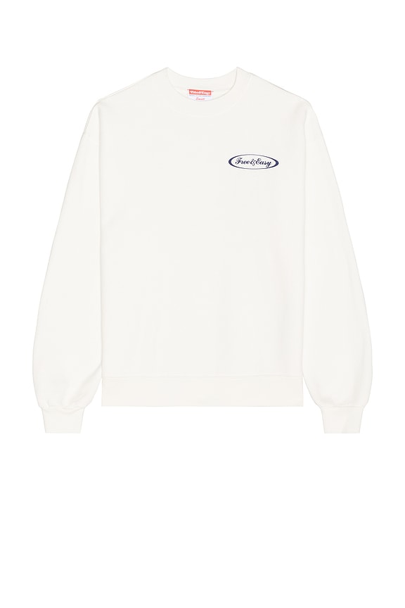 view 2 of 5 Script Heavy Fleece Sweatshirt in Coconut