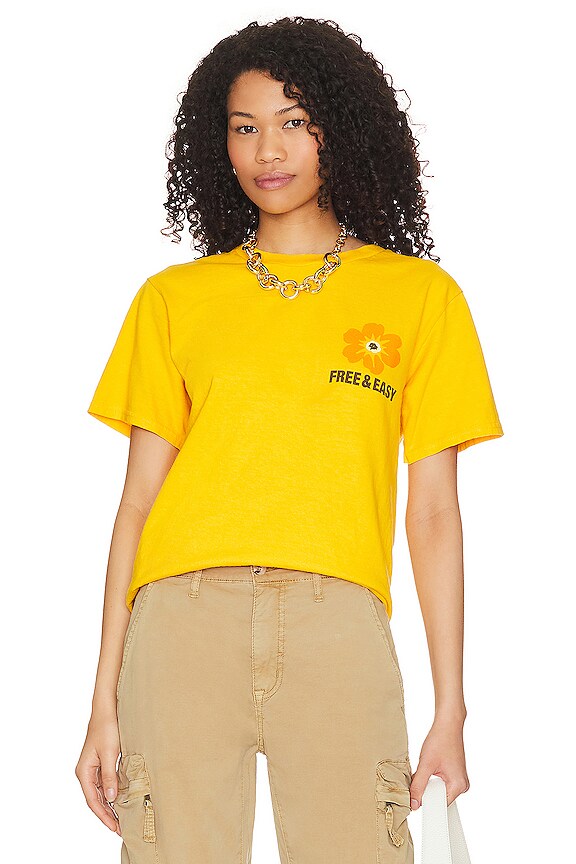 view 1 of 4 Island Flower Tee in Orange in Gold
