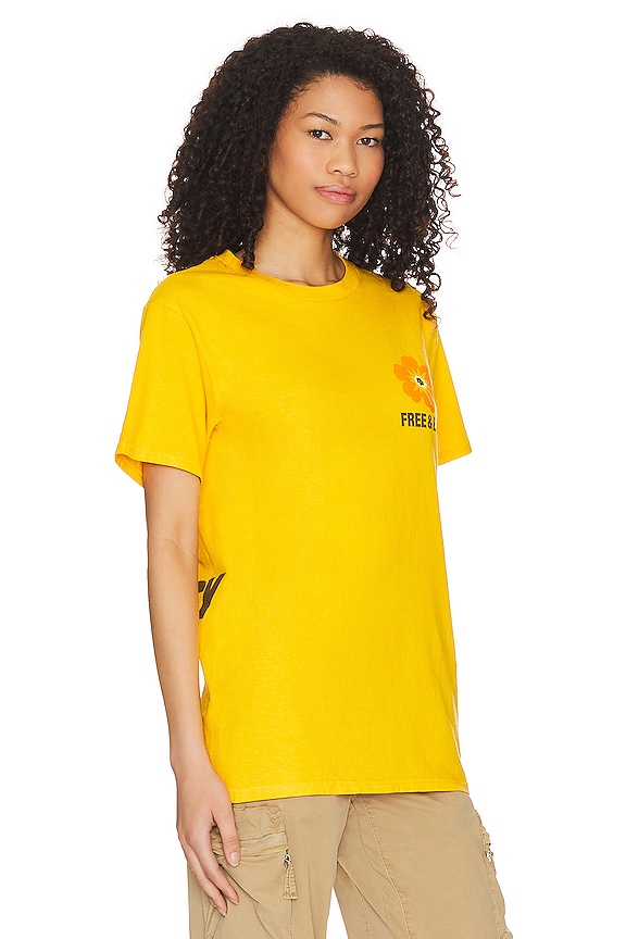 view 2 of 4 Island Flower Tee in Orange in Gold