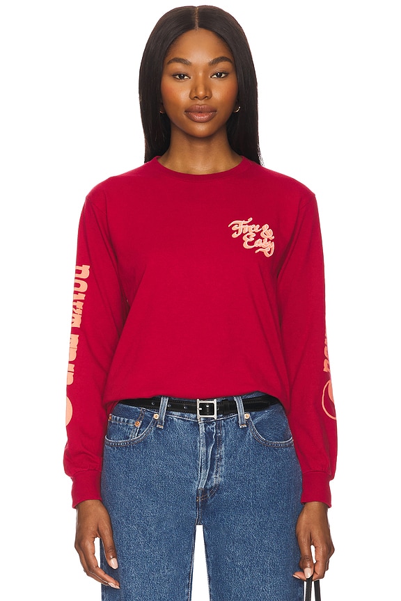 view 2 of 5 Lasso Long Sleeve Tee in Red