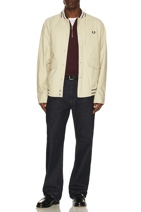 Fred Perry Umpire Bomber Jacket in Oatmeal | REVOLVE