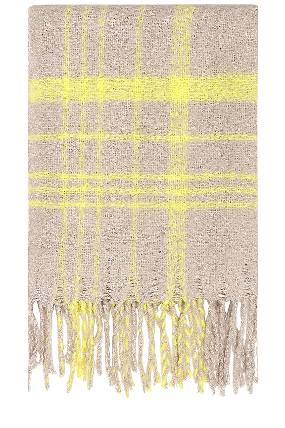 view 2 of 5 Prep Brushed Plaid Blanket Scarf in Sand Combo