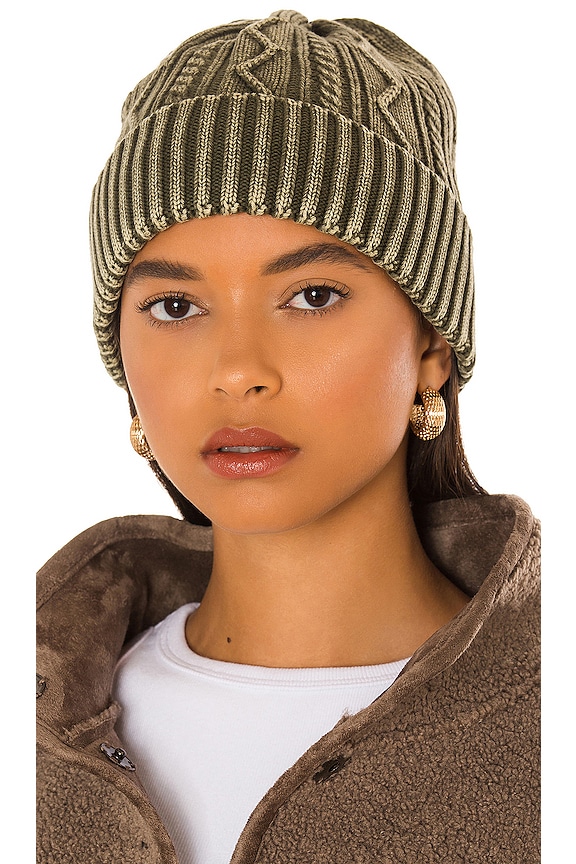 view 1 of 3 Stormi Washed Cable Beanie in Olive