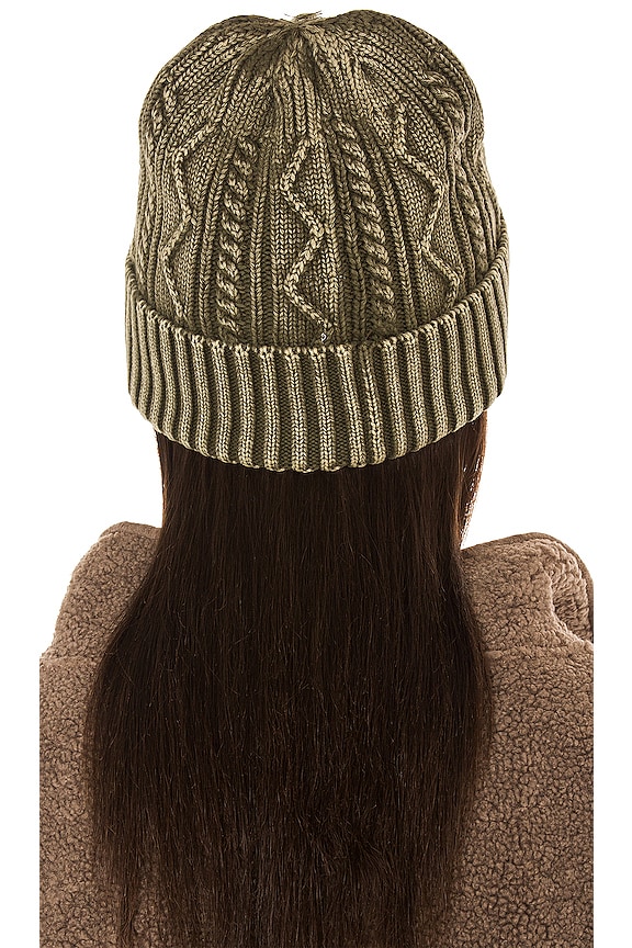 view 2 of 3 Stormi Washed Cable Beanie in Olive