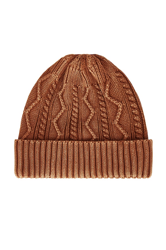 view 2 of 2 Stormi Washed Cable Beanie in Whiskey
