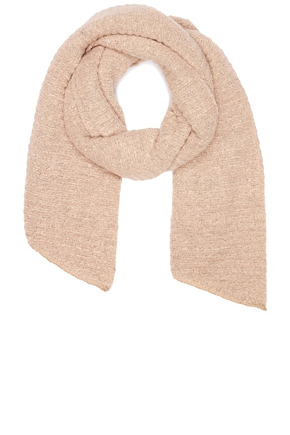 view 2 of 3 Ripple Recycled Blend Blanket Scarf in Barely Grey